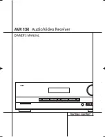 Preview for 1 page of Harman Kardon AVR 134 Owner'S Manual