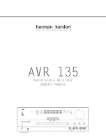 Preview for 1 page of Harman Kardon AVR 135 Owner'S Manual