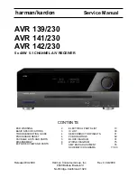 Preview for 1 page of Harman Kardon AVR 139/230 Service Manual