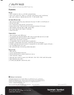 Preview for 2 page of Harman Kardon AVR 142 Features & Specifications