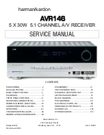 Preview for 1 page of Harman Kardon AVR 146 Service Manual