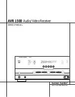 Harman Kardon AVR 1500 Service Manual preview