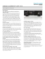 Preview for 2 page of Harman Kardon AVR 1510 Manual