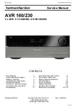 Harman Kardon AVR 160/230 Service Manual предпросмотр