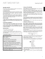 Предварительный просмотр 19 страницы Harman Kardon AVR 1650 Owner'S Manual