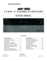 Harman Kardon AVR 1650 Service Manual preview