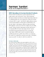 Harman Kardon AVR 210 Brochure preview