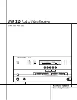 Preview for 1 page of Harman Kardon AVR 210 Owner'S Manual