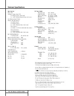 Preview for 50 page of Harman Kardon AVR 210 Owner'S Manual