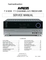 Harman Kardon AVR 235 Service Manual preview