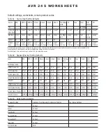 Harman Kardon AVR 245 Worksheet preview