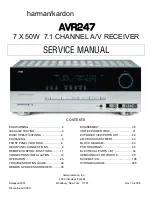 Harman Kardon AVR 247 Service Manual preview