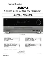 Preview for 1 page of Harman Kardon AVR 254 Service Manual