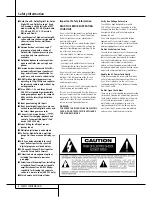 Предварительный просмотр 4 страницы Harman Kardon AVR 255 Owner'S Manual