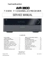 Harman Kardon AVR 2600 Service Manual preview