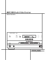 Preview for 1 page of Harman Kardon AVR 3000 Owner'S Manual