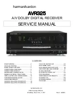 Harman Kardon AVR 325 Service Manual preview