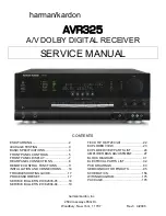 Preview for 1 page of Harman Kardon AVR 325 Service Manual