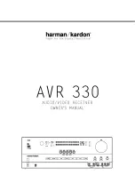 Harman Kardon AVR 330 Owner'S Manual preview