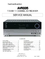 Harman Kardon AVR 335 Service Manual preview