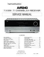 Harman Kardon AVR 340 Service Manual preview