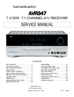 Preview for 1 page of Harman Kardon AVR 347 Service Manual