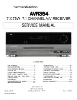 Preview for 1 page of Harman Kardon AVR 354 Service Manual