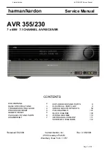 Harman Kardon AVR 355/230 Service Manual preview