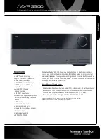 Harman Kardon AVR 3600 User Manual preview