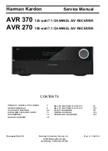 Harman Kardon AVR 370 Service Manual предпросмотр