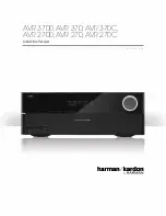 Harman Kardon AVR 3700 Quick Start Manual preview