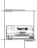 Preview for 1 page of Harman Kardon AVR 4000 Owner'S Manual