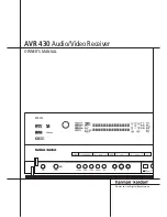 Harman Kardon AVR 430 Owner'S Manual preview