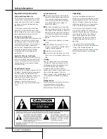 Preview for 4 page of Harman Kardon AVR 4500 Owner'S Manual