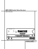 Harman Kardon AVR 5000 Owner'S Manual preview