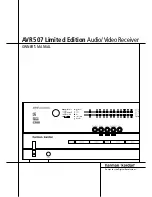 Preview for 1 page of Harman Kardon AVR 507 Limited Edition Owner'S Manual