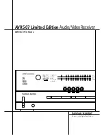 Preview for 1 page of Harman Kardon AVR 507 Limited Edition Service Manual