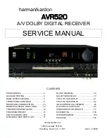 Harman Kardon AVR 520 Service Manual preview