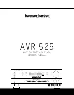 Harman Kardon AVR 525 Owner'S Manual preview