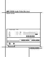 Preview for 1 page of Harman Kardon AVR 5550 Owner'S Manual