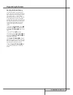 Preview for 47 page of Harman Kardon AVR 5550 Owner'S Manual