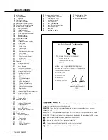 Предварительный просмотр 2 страницы Harman Kardon AVR 630 Owner'S Manual