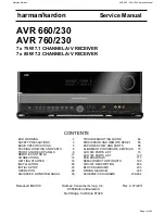 Preview for 1 page of Harman Kardon AVR 660/230 Service Manual