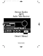 Предварительный просмотр 1 страницы Harman Kardon AVR 70 Owner'S Manual