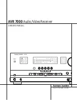 Preview for 1 page of Harman Kardon AVR 7000 Owner'S Manual