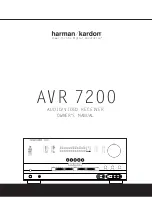 Harman Kardon AVR 7200 Owner'S Manual preview