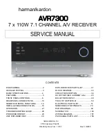 Harman Kardon AVR 7300 Service Manual предпросмотр