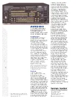 Preview for 2 page of Harman Kardon AVR 8000 Specifications