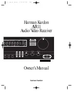 Предварительный просмотр 1 страницы Harman Kardon AVR11 Owner'S Manual