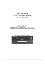 Preview for 1 page of Harman Kardon AVR3000RDS Service – Technical Manual